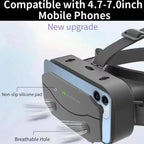 VR Glasses 3D Virtual Reality Headset Devices Helmet Lenses Goggles Smart for Smartphones Phone Cell Mobile Game Viar Viewer Set