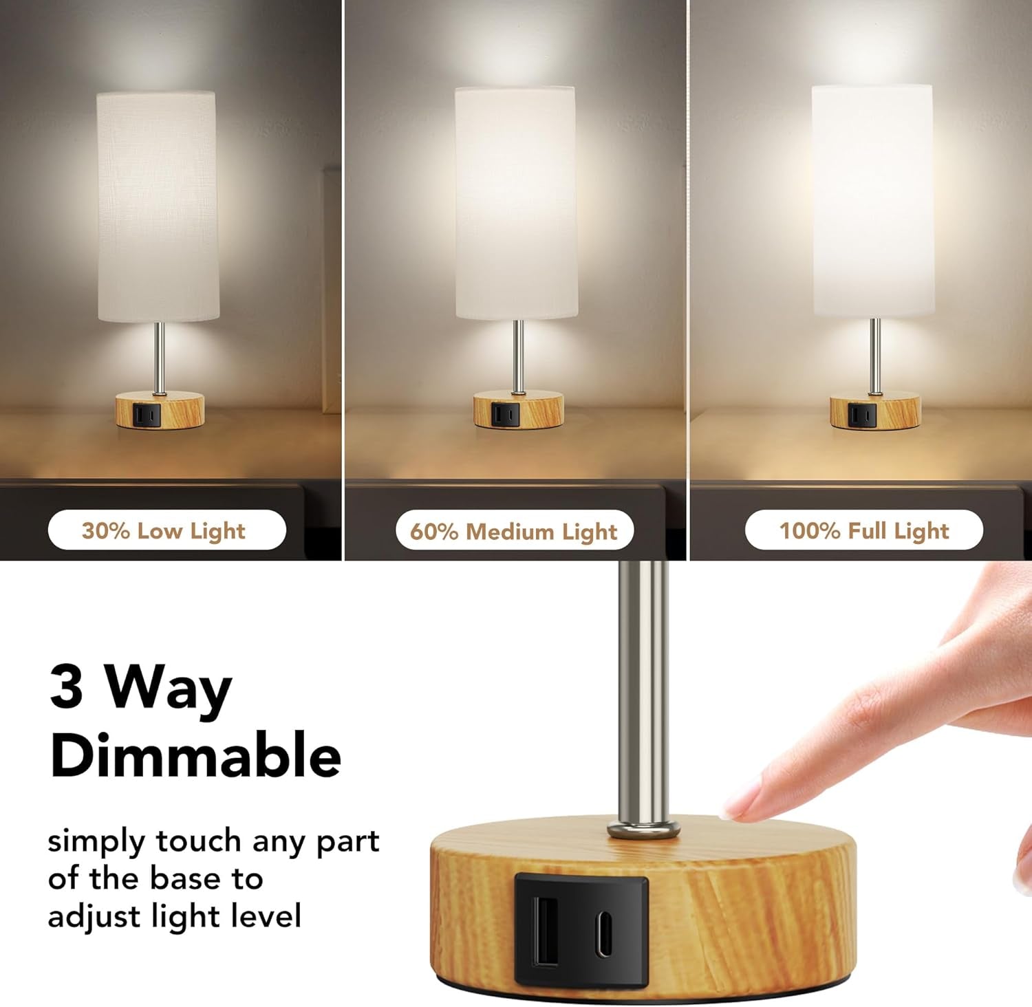 Elegant Touch Control Lamp Duo